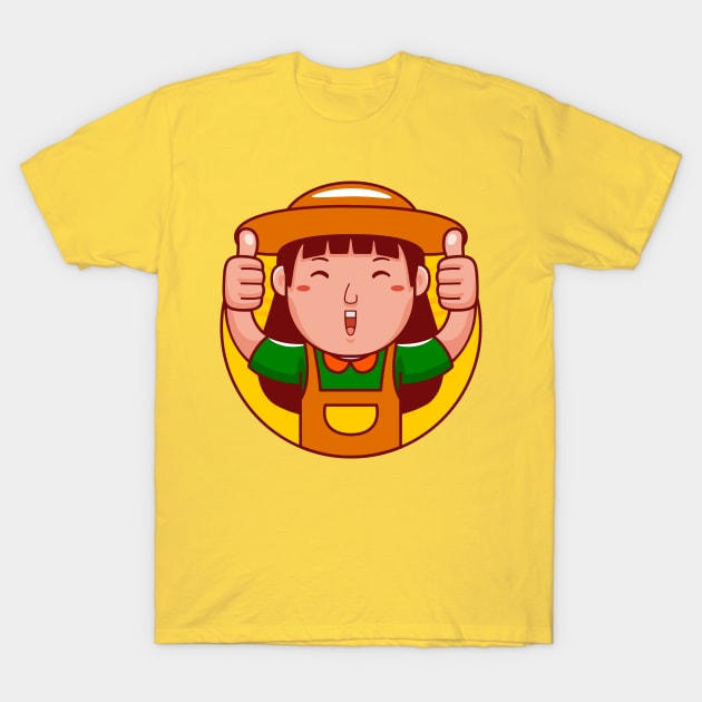 Farmer Woman T-Shirt by MEDZ